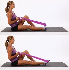 • Resisted band calf exercise