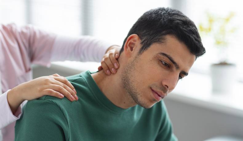 Physiotherapist applying manual therapy for neck pain relief