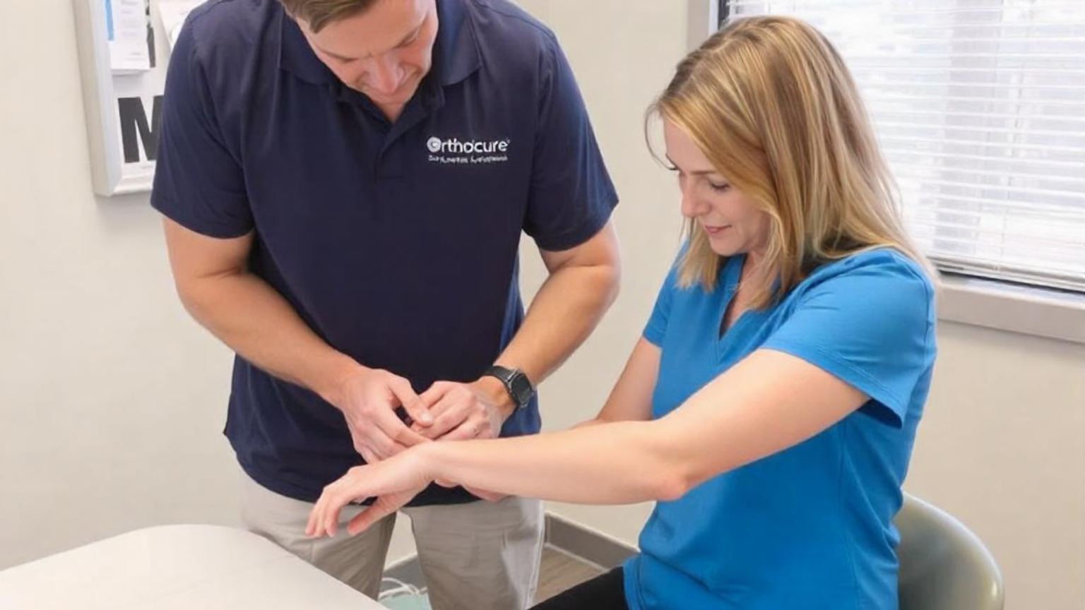 Manual therapy for wrist fracture recovery at Orthocure Clinics